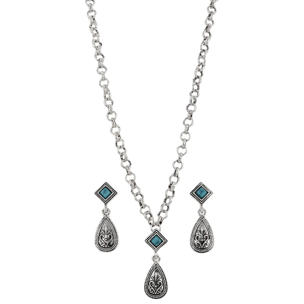 image of Women's Turquiose Teardrop Set