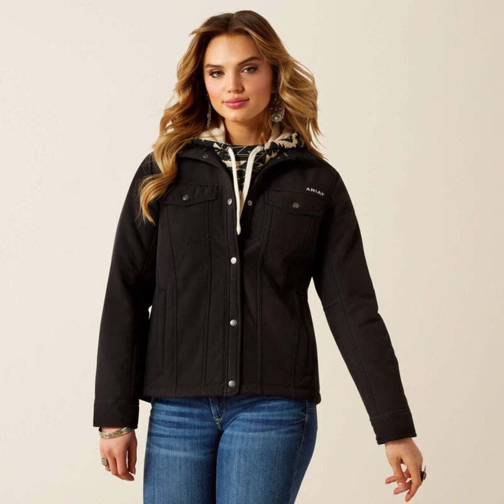 image of Women's Berber Back Softshell Jacket, Black