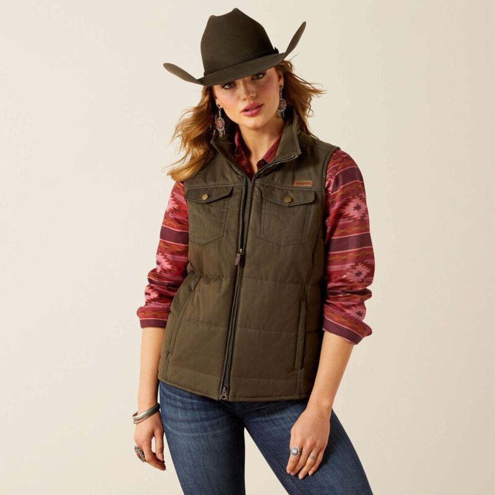 image of Women's Grizzly Quilted Vest, Earth