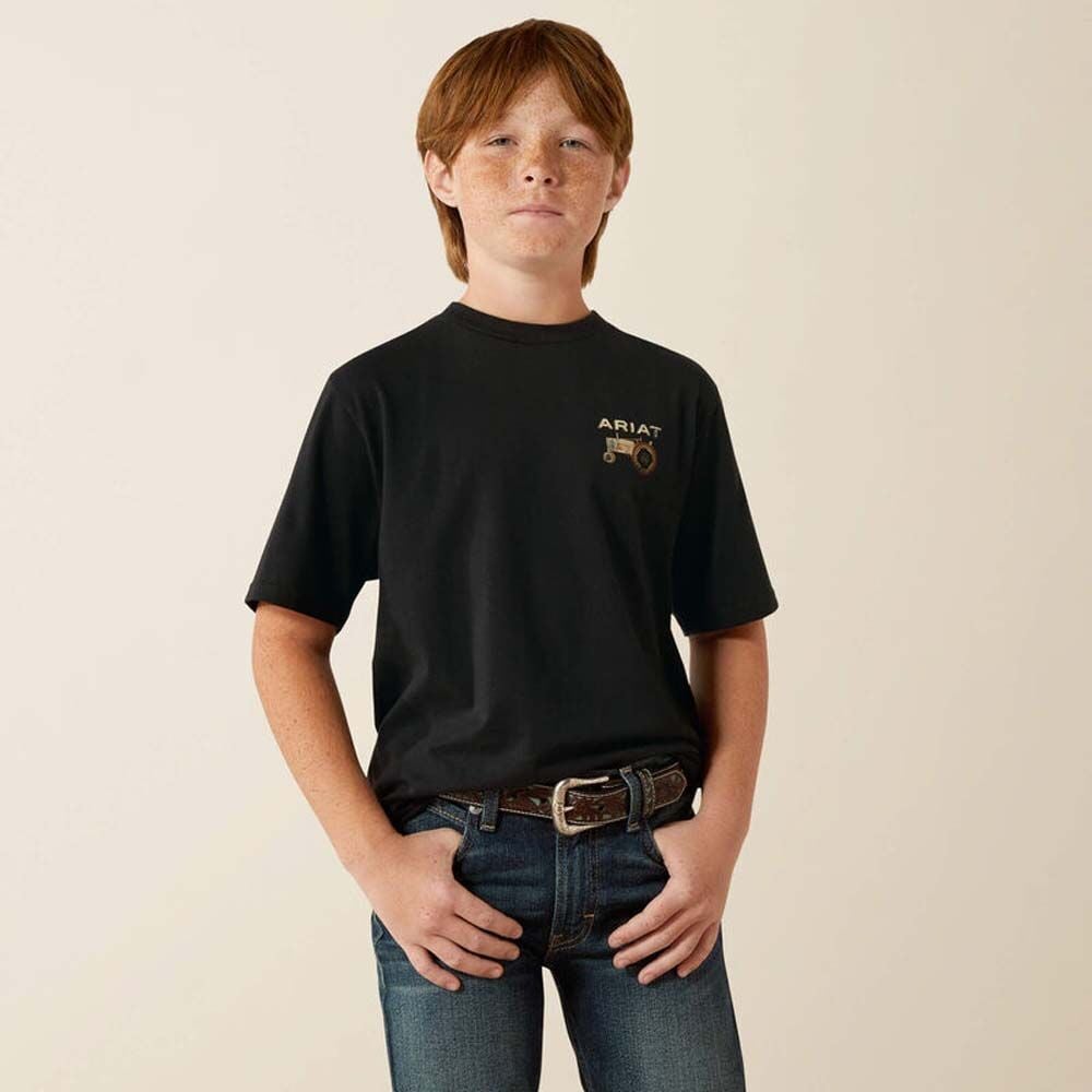 image of Boys' Graphic Short Sleeve Shirt, Black