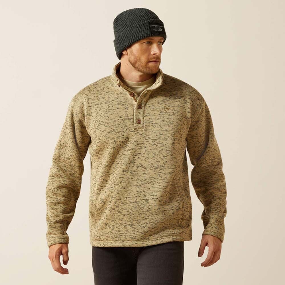 image of Men's Caldwell 1/4 Button Sweater, Beige