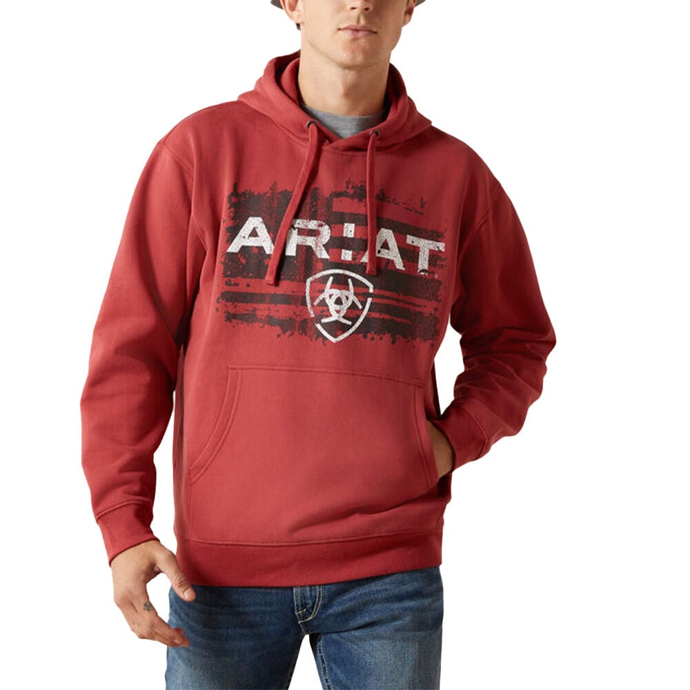 image of Men's Liquid Stamp Flag Hoodie