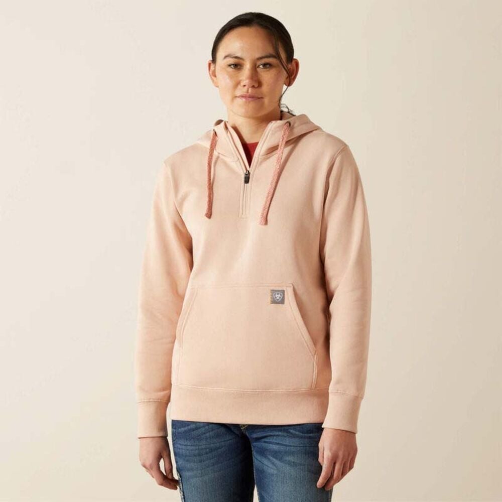 image of Women's Rebar Skill Set 1/2 Zip Hoodie, Cameo Rose