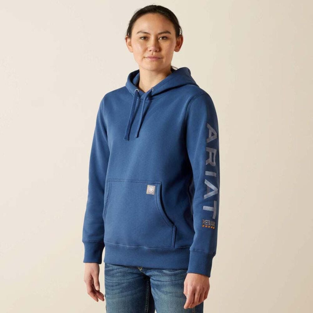 image of Women's Rebar Graphic Hoodie, Ensign Blue/Endless Sky