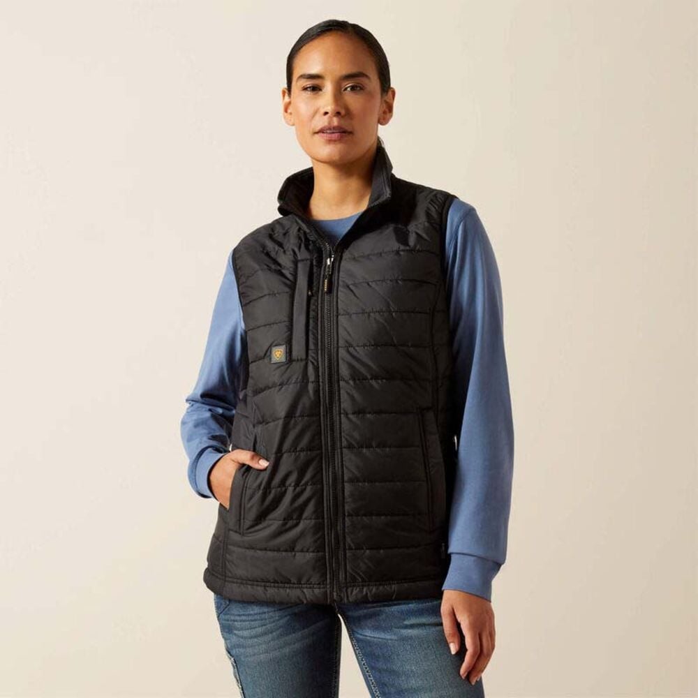 image of Women's Rebar Cordura Ripstop Lightweight Insulated Vest, Black
