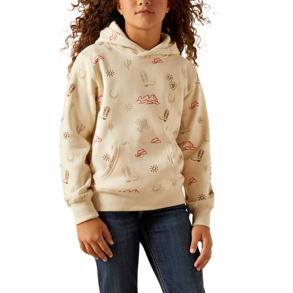 image of Girl's Western Stamps Layla Hoodie