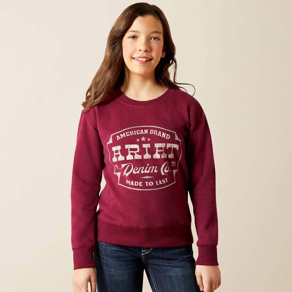 image of Girls' Emblem Sweatshirt, Heather