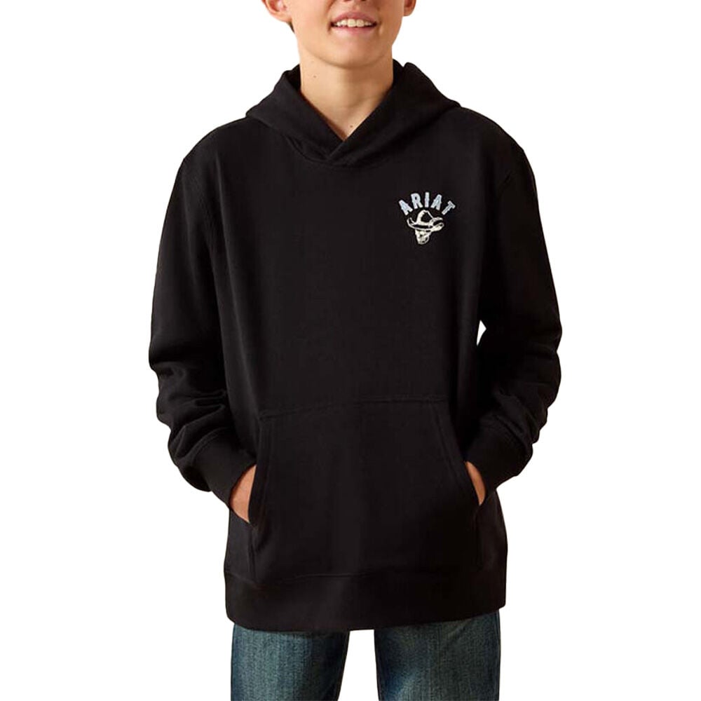 image of Kids' Stitched Skull Hoodie