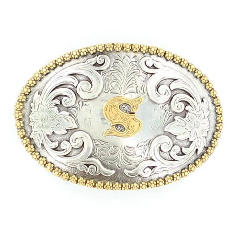 image of Men's Oval Initial Belt Buckle, S