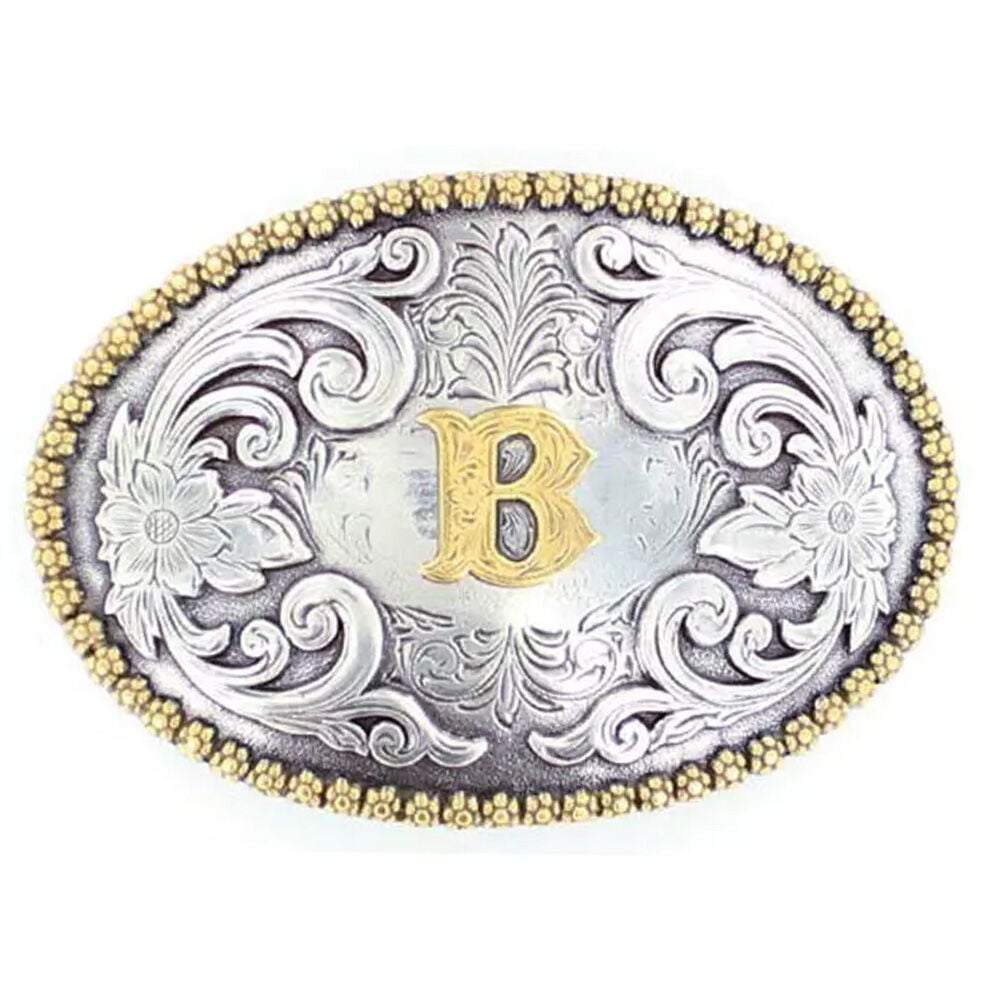 image of Men's Oval Initial Belt Buckle, B