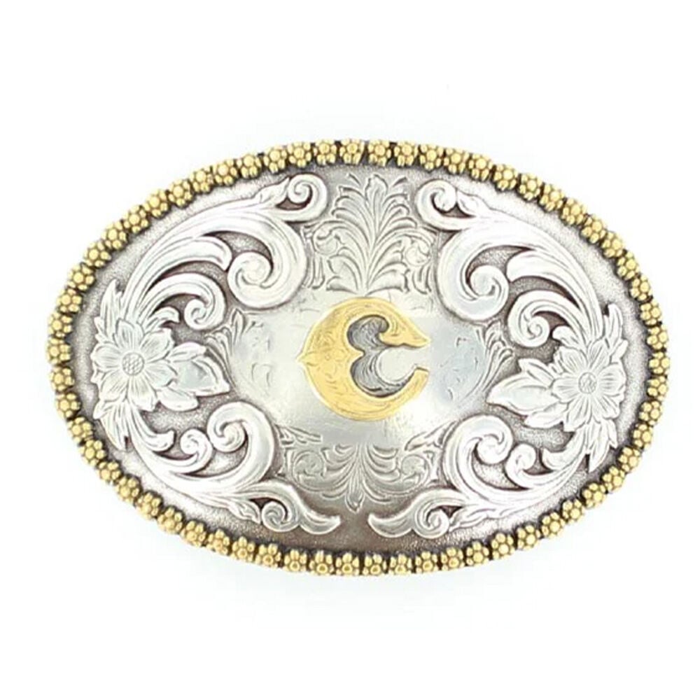 image of Men's Oval Initial Belt Buckle, C