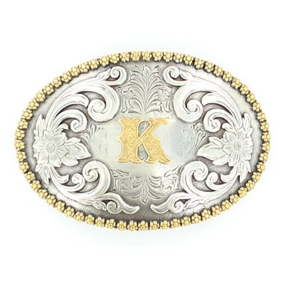 image of Men's Oval Initial Belt Buckle, K