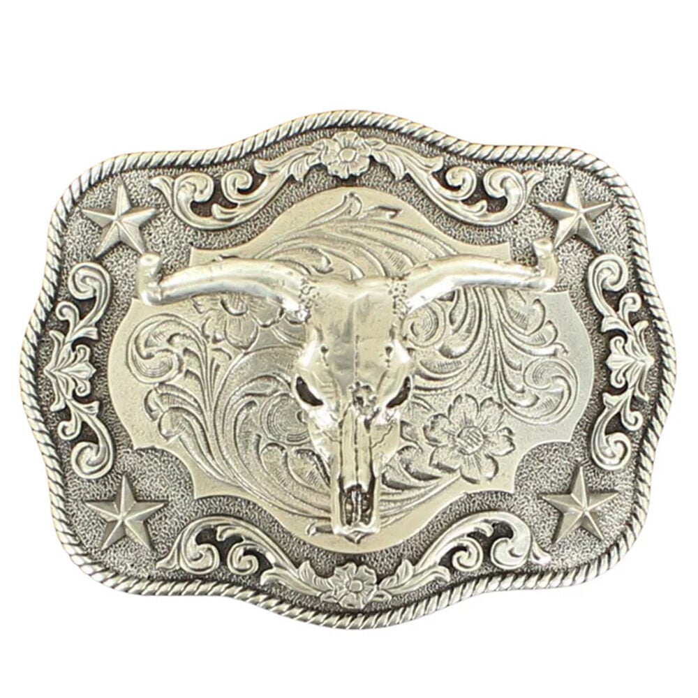 image of Men's Rectangle Antique Skull Belt Buckle