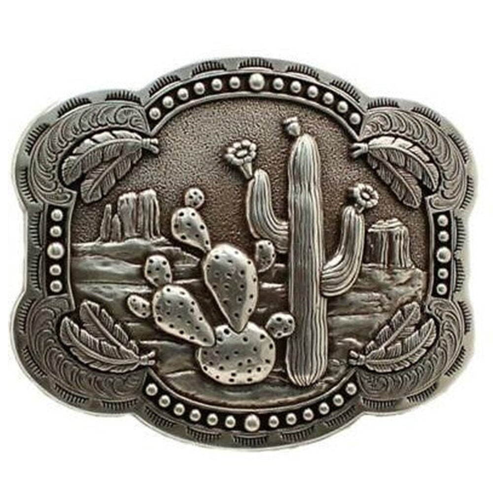 image of Women's Rectangle Cactus Belt Buckle