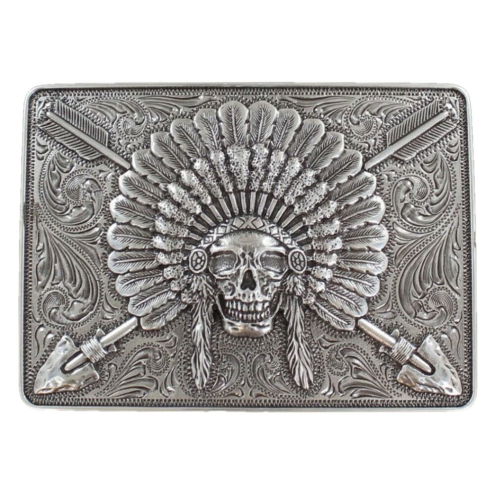 image of Women's Indian Chief Skul Belt Buckle