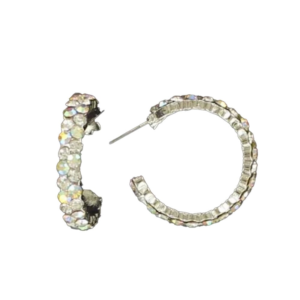 image of Crystal Hoop Earrings