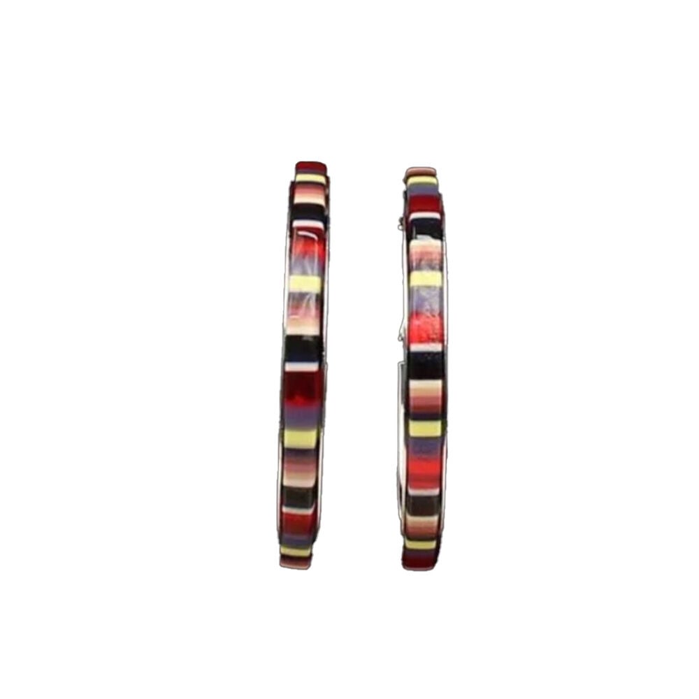 image of Serape Strip Hoop Earrings