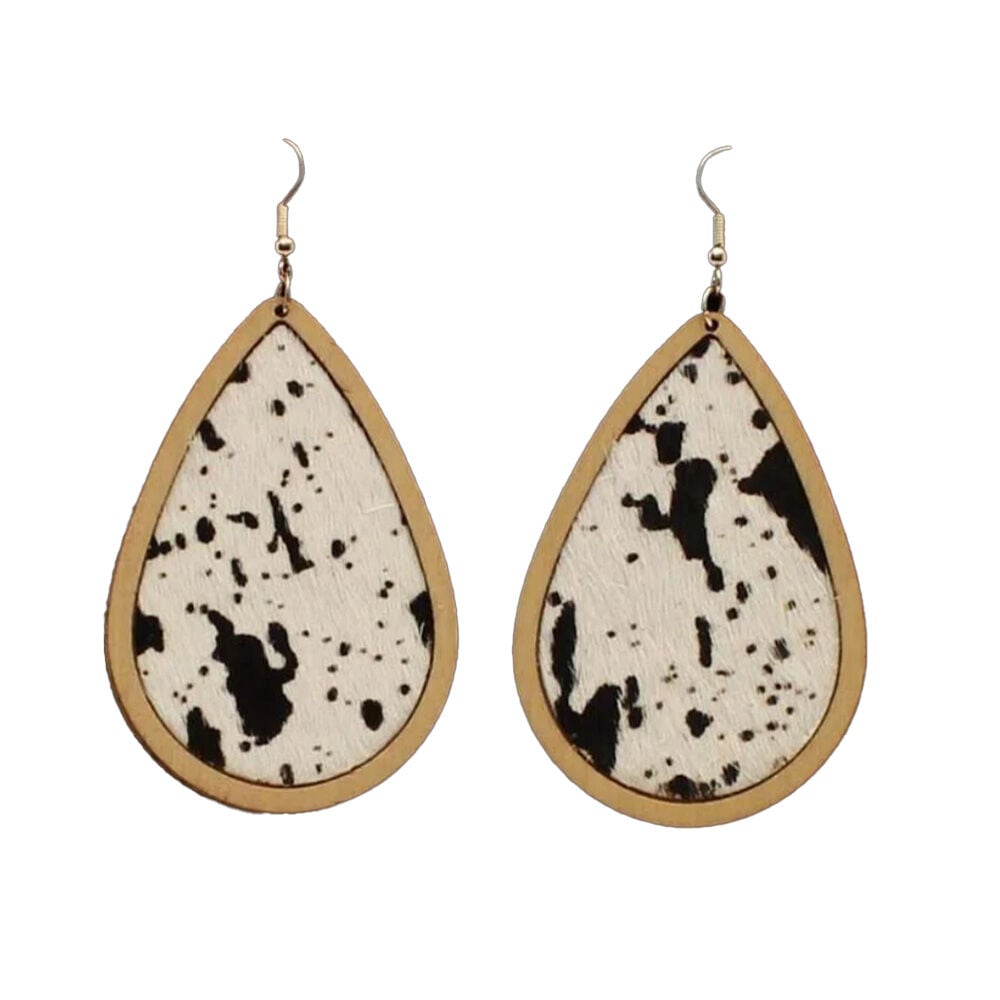 image of Calf Hair Teardrop Earrings