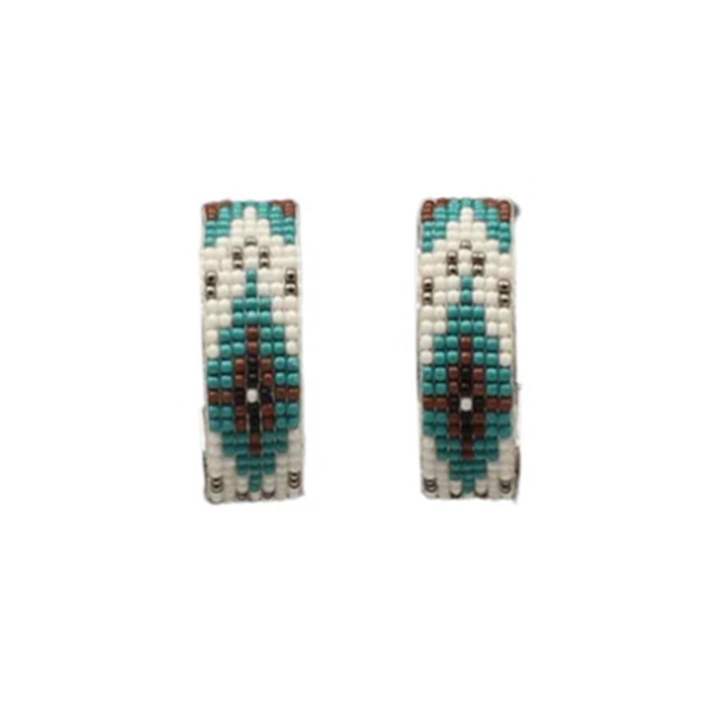 image of Southwest Beaded Hoop Earrings