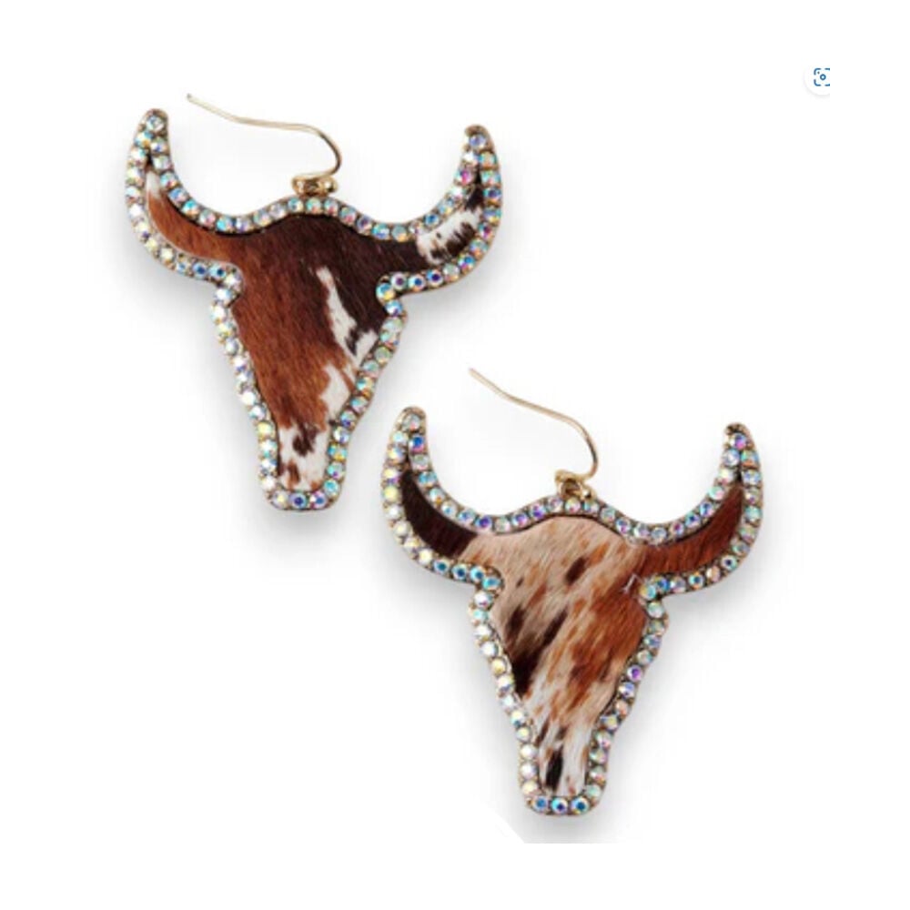 image of Longhorn Calf Hair Earrings