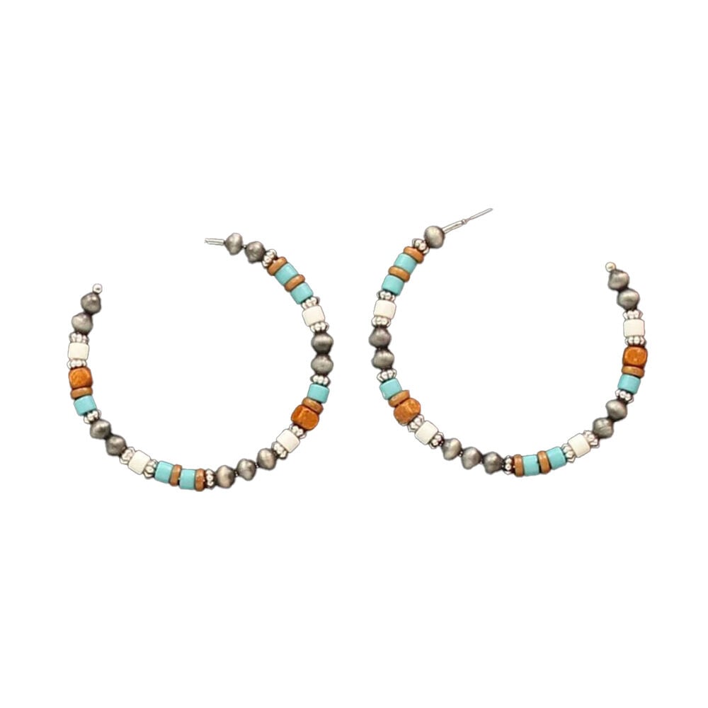 image of Beaded Multi Hoop Earrings