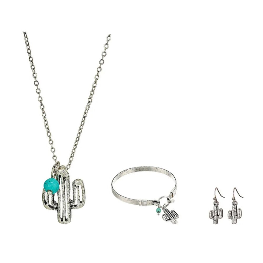image of 3 Piece Cactus Jewelry Set