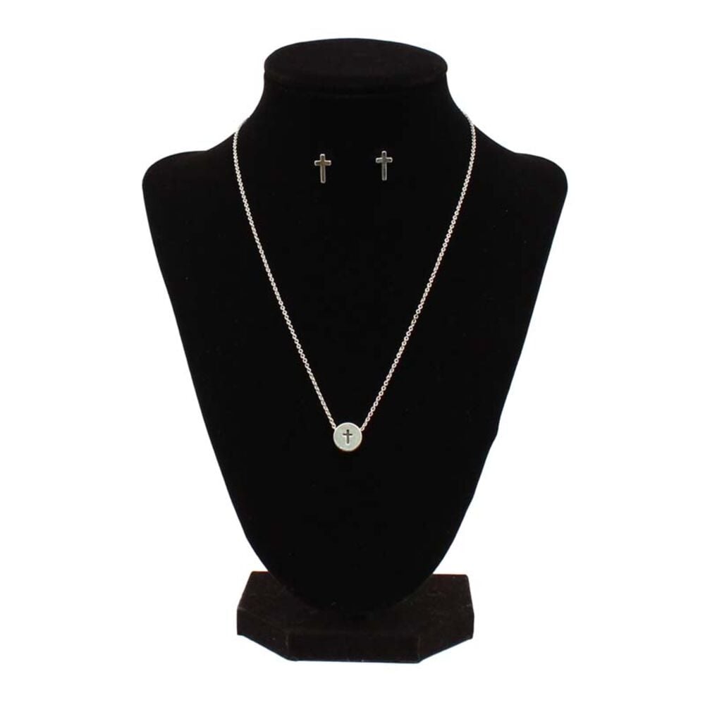 image of Elegant Cross Pendant Jewelry Set