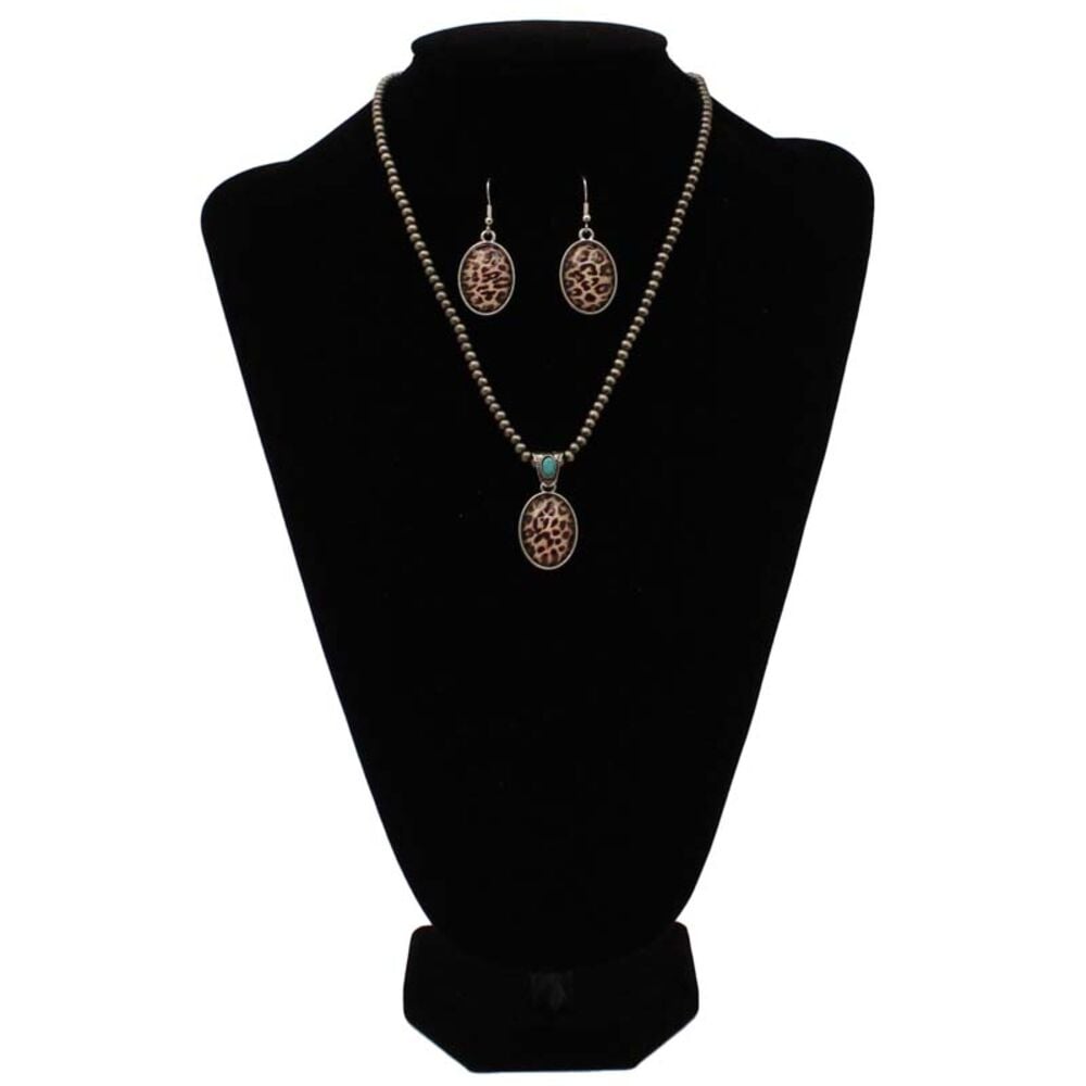 image of Leopard Print Pendant Jewelry Set
