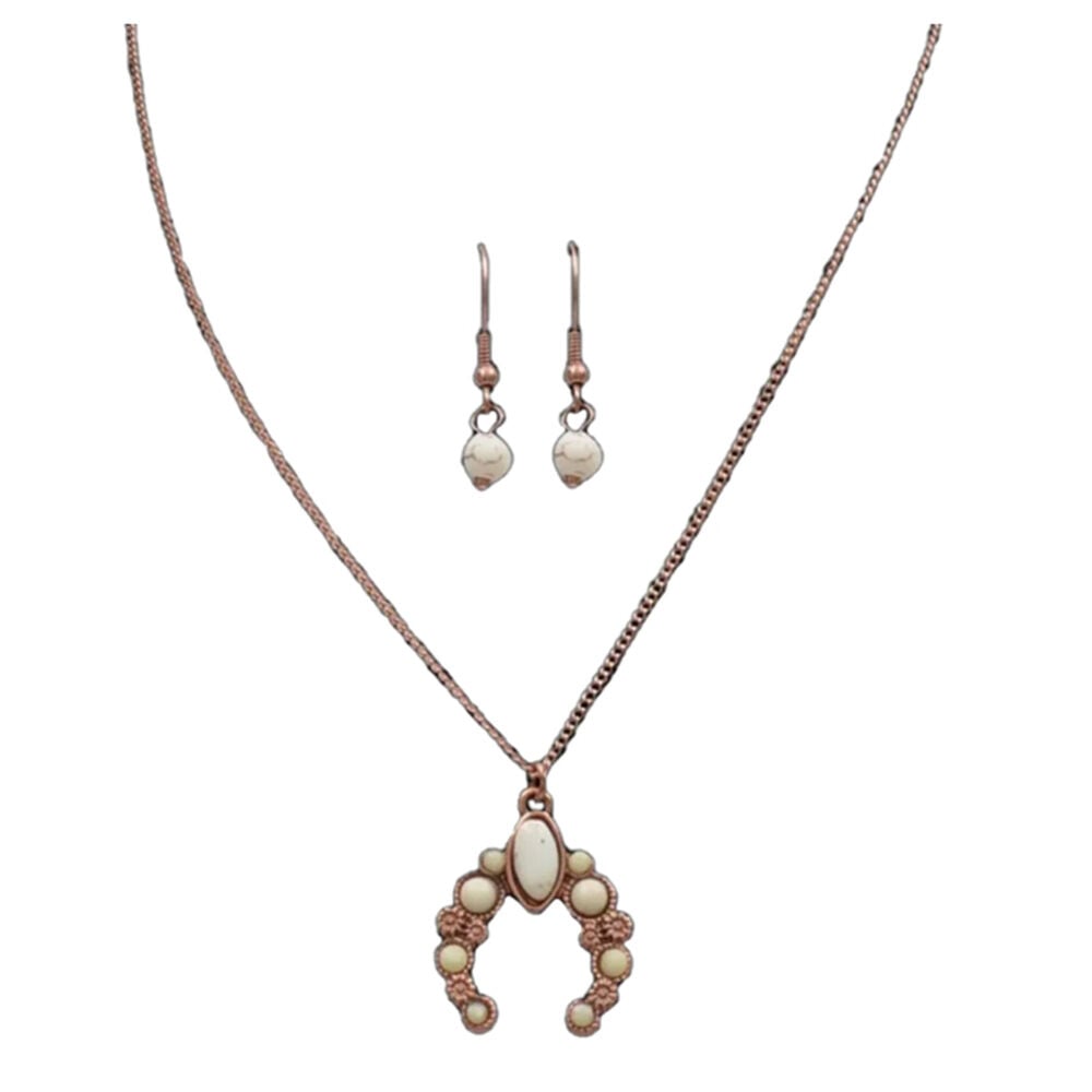 image of Ivory Squash Blossom Copper Jewelry Set