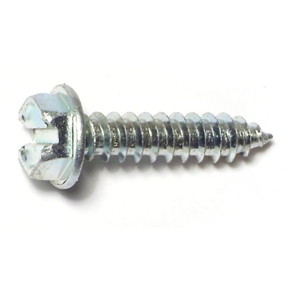 image of 8 x 3/4 Slotted Hex Washer Sheet Metal Screws - 10177