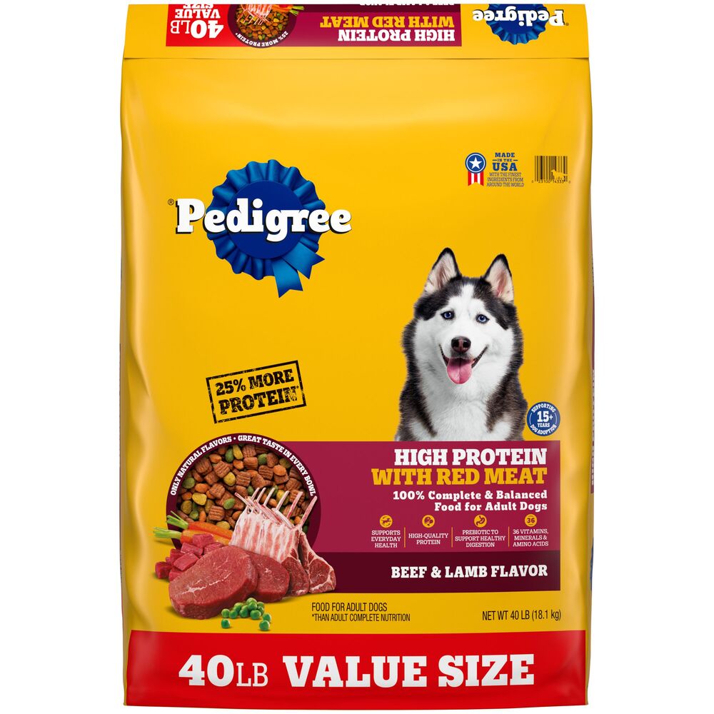 image of High Protein Beef & Lamb Adult Dog Food, 40 lbs