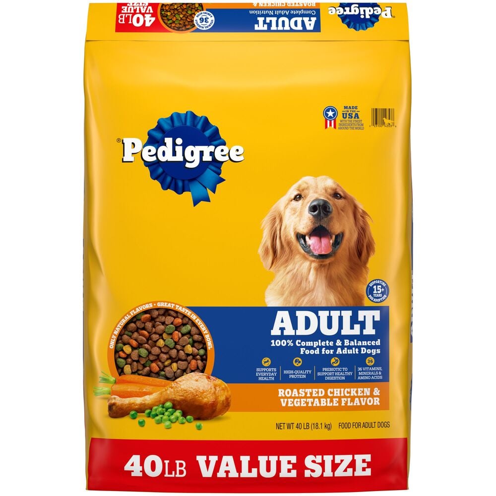image of Adult Complete Nutrition Roasted Chicken, Rice & Vegetable Dog Food, 40 lbs