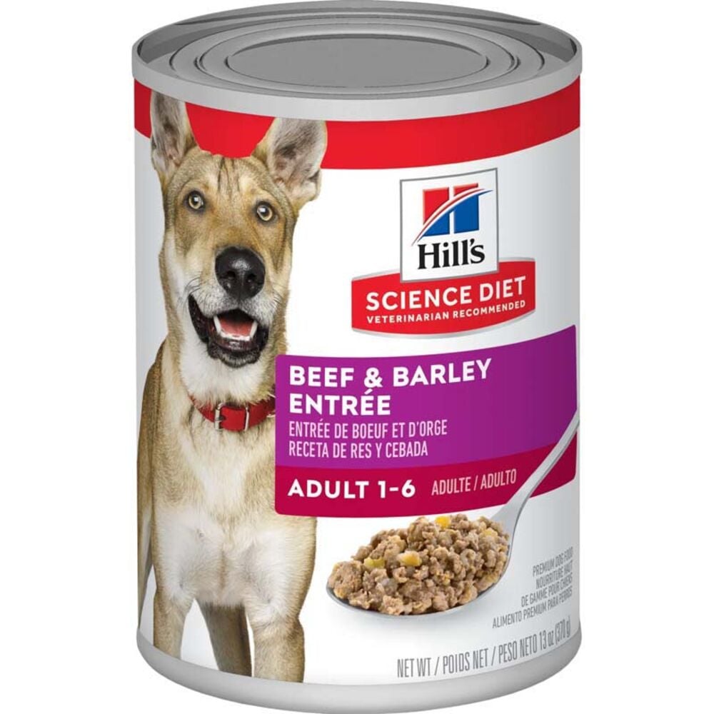 image of Wet Adult Dog Food- Beef and Barley Entrée, 13 oz