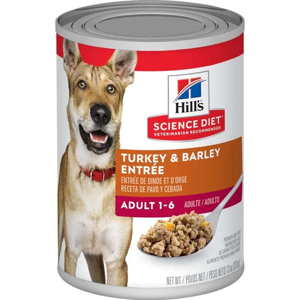 image of Hill's Science Diet Wet Adult Dog Food- Turkey and Barley Entrée, 13 oz