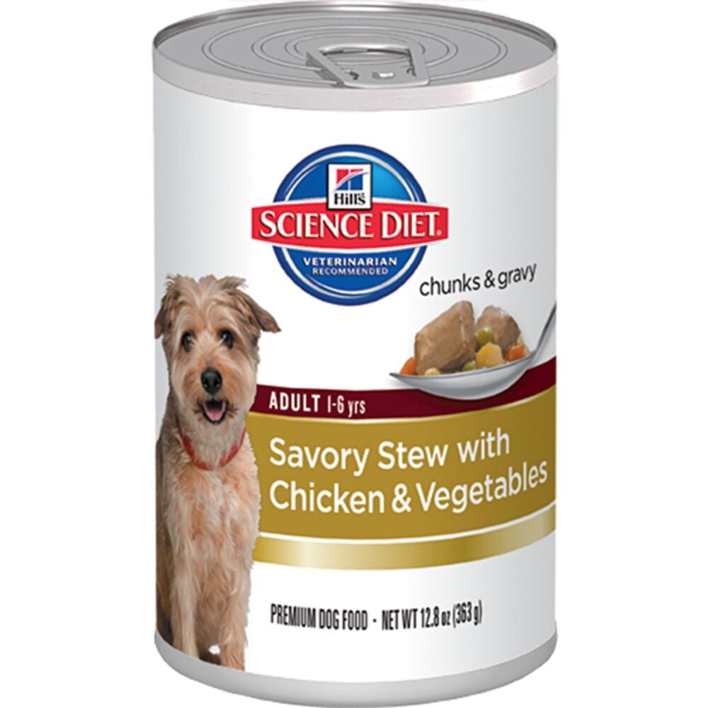 image of Wet Adult Dog Food- Savory Stew with Chicken and Vegetables, 12.8 oz