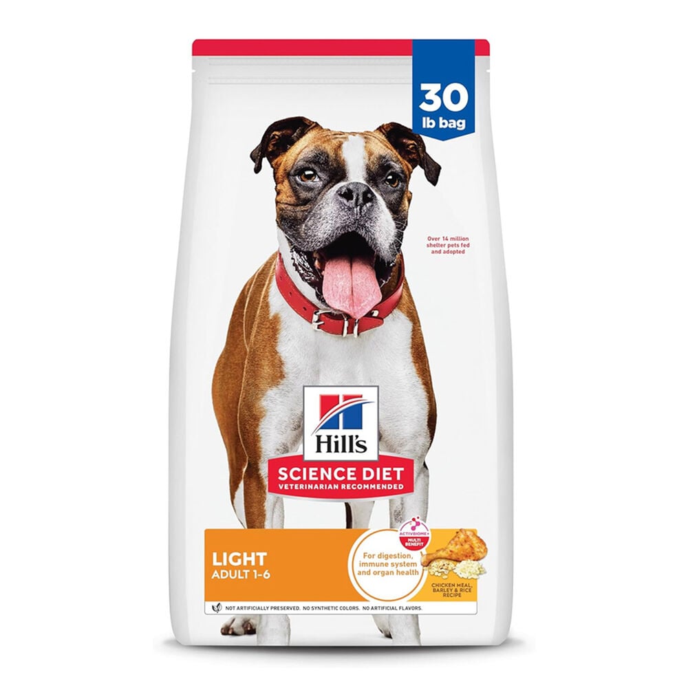 image of Dry Adult Dog Food- Light, Chicken and Barley, 30 lb
