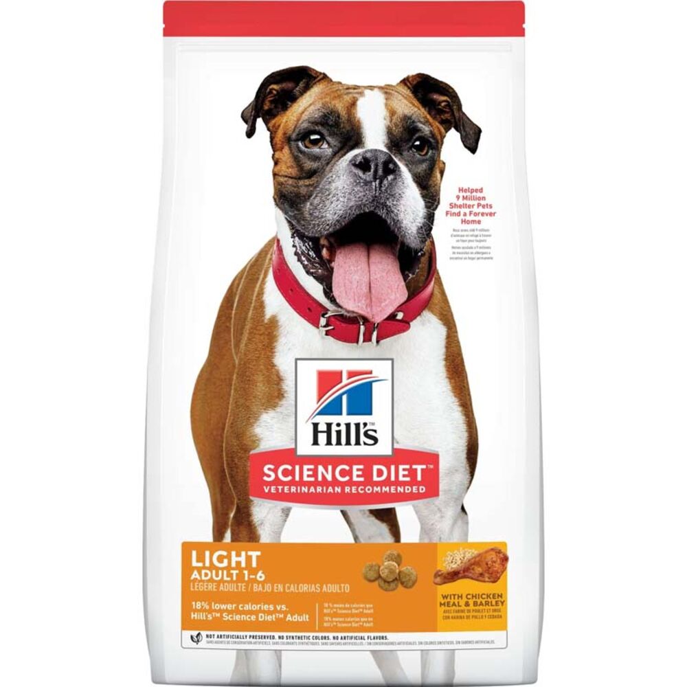 image of Dry Adult Dog Food- Light, Chicken and Barley, 15 lb