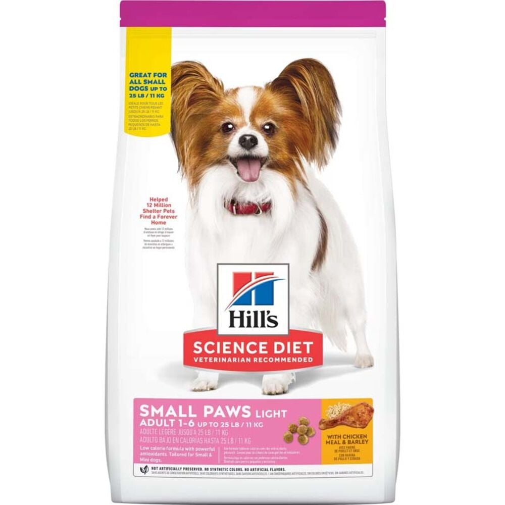 image of Dry Adult Dog Food- Light, Small and Toy Breed, Chicken and Barley, 15.5 lb