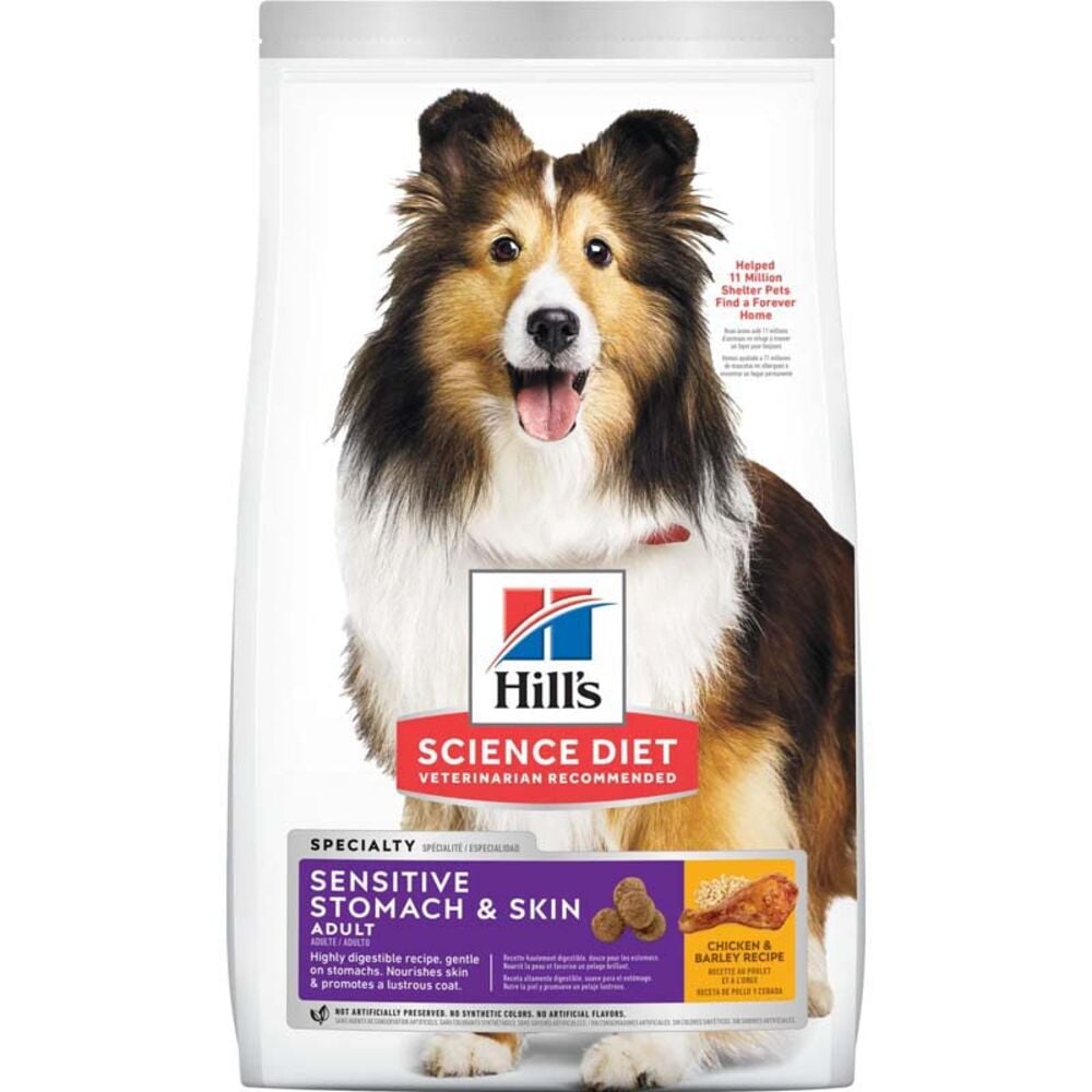 image of Dry Adult Dog Food- Sensitive Stomach and Skin, Chicken and Barley, 15.5 lb