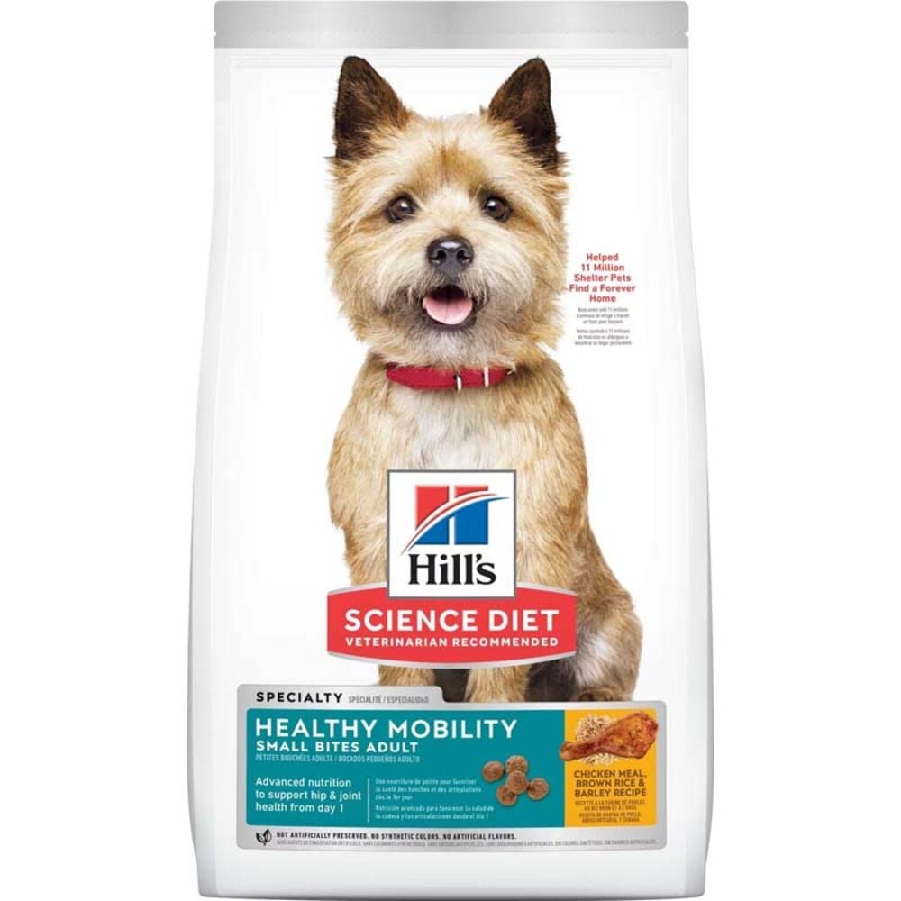 image of Dry Adult Dog Food- Healthy Mobility, Small Bites, Chicken, 15.5 lb