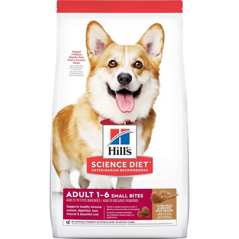 image of Dry Adult Dog Food- Small Bites, Lamb and Rice, 4.5 lb