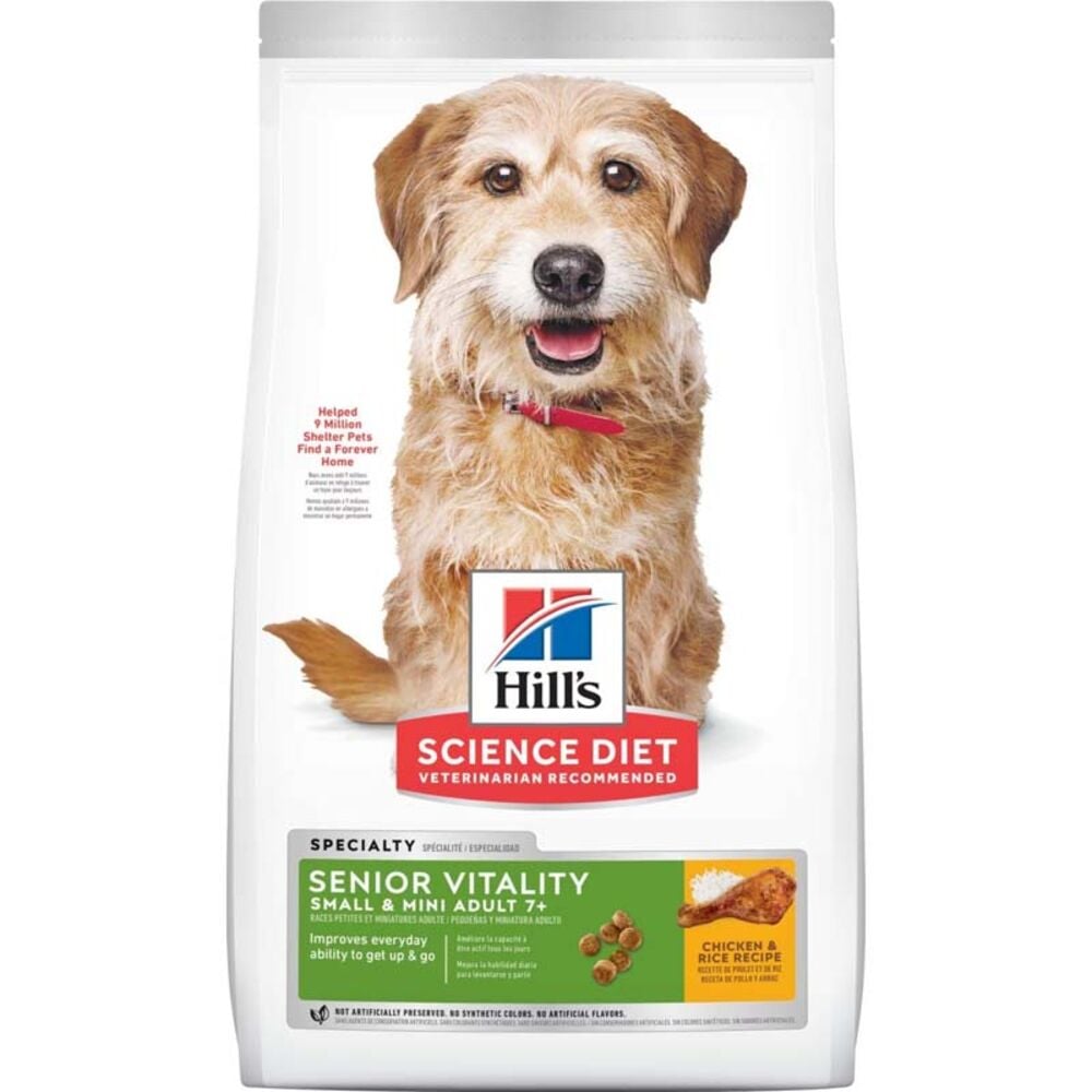 image of Dry 7+ Adult Dog Food- Youthful Vitality, Small and Toy Breed, Chicken, 3.5 lb