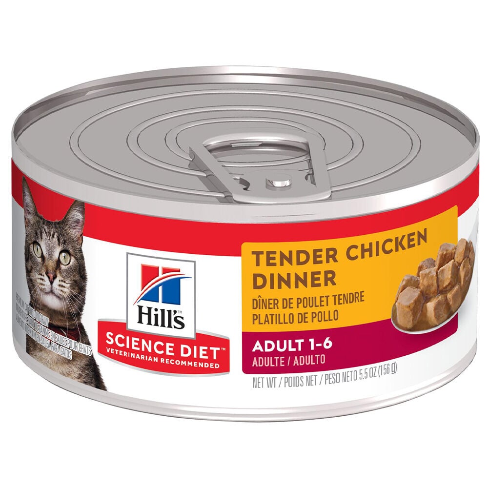 image of Wet Adult Cat Food- Tender Chicken Dinner, 5.5 oz