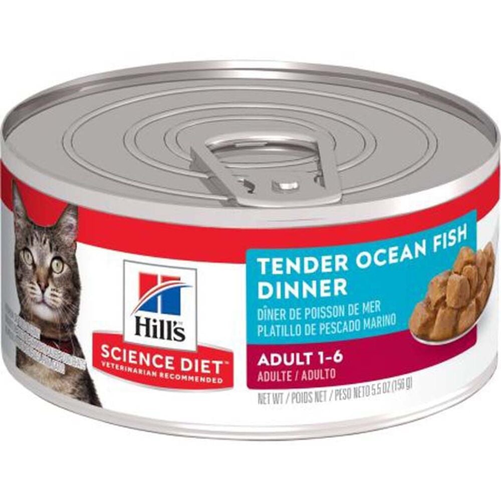 image of Wet Cat Food- Tender Ocean Fish Dinner, 5.5 oz