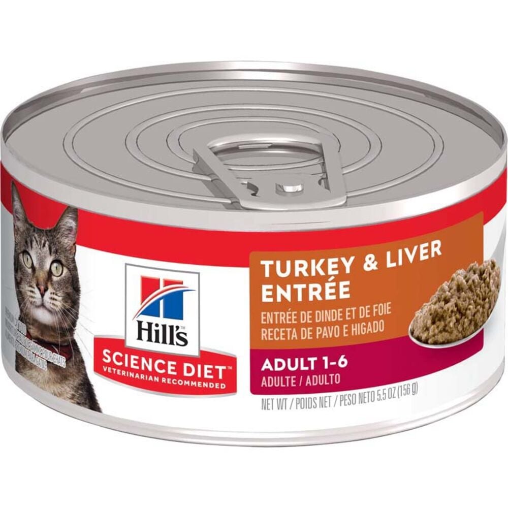 image of Wet Adult Cat Food- Turkey and Liver Entrée, 5.5 oz
