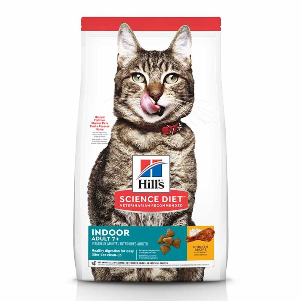 image of Dry 7+ Adult Cat Food- Indoor, Chicken, 7 lb