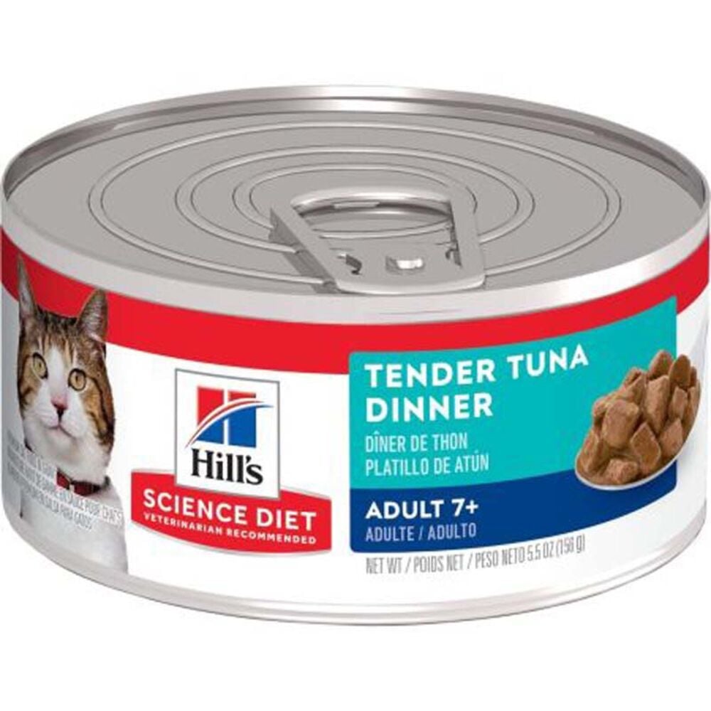 image of Wet Cat Food- Adult 7+, Tender Tuna Dinner, 5.5 oz
