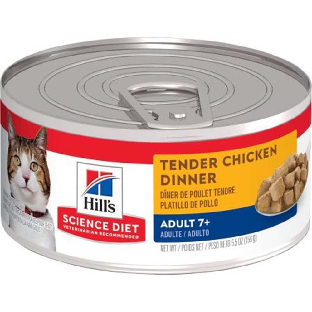 image of Wet Cat Food- Adult 7+, Tender Chicken Entrée, 5.5 oz