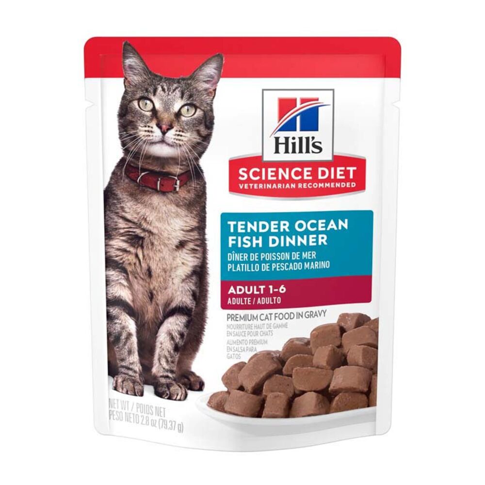 image of Wet Adult Cat Food- Tender Ocean Fish Dinner, 2.8 oz