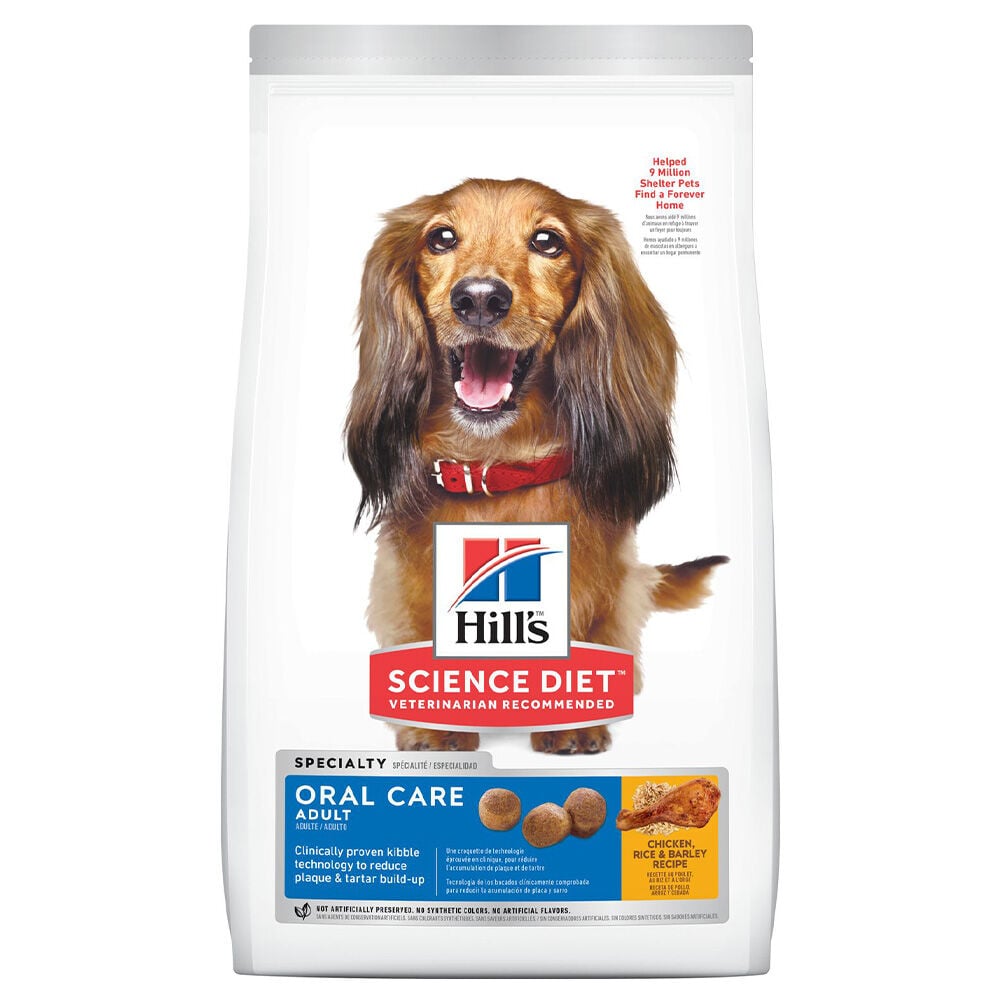 image of Dry Adult Dog Food- Oral Care, Chicken, Rice and Barley, 4 lb